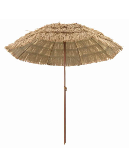 Ombrellone da Spiaggia Marrone Ø 206 x 209.5 cm Acciaio