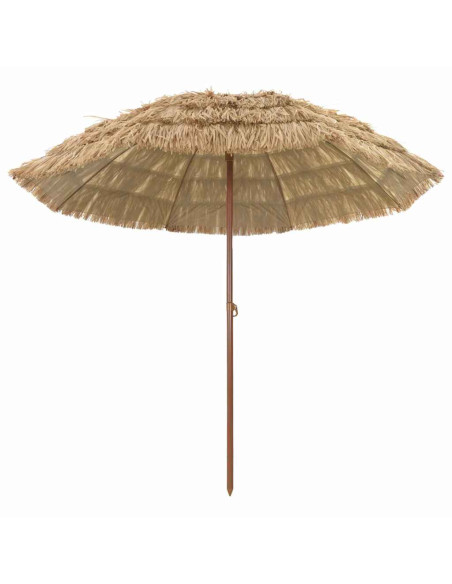Ombrellone da Spiaggia Marrone Ø 265 x 267 cm Acciaio