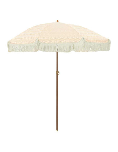 Ombrellone da Spiaggia Giallo e Bianco 160 x 160 x 196 cm