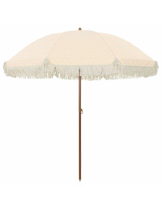 Ombrellone da Spiaggia Giallo e Bianco 205 x 205 x 210 cm 2