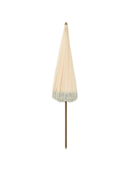 Ombrellone Giallo e Bianco Ø 205 x 209 cm Acciaio