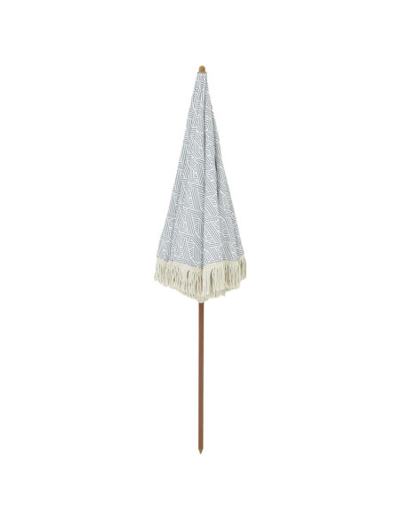 Ombrellone Grigio e Bianco Ø 160 x 195 cm Acciaio