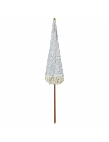 Ombrellone Grigio e Bianco Ø 205 x 209 cm Acciaio