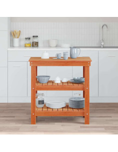 Banco da lavoro Marrone cerato 78,5 x 50 x 80 cm Pino massello 2