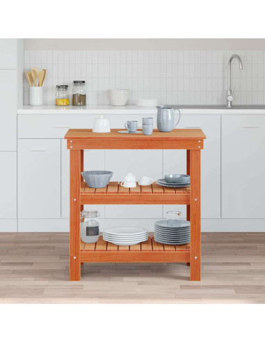 Banco da lavoro Marrone cerato 78,5 x 50 x 80 cm Pino massello