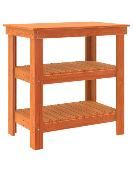 Banco da lavoro con lo scaffale Cera marrone 78.5 x 50 x 80 cm