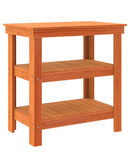 Banco da lavoro con lo scaffale Cera marrone 78.5 x 50 x 80 cm