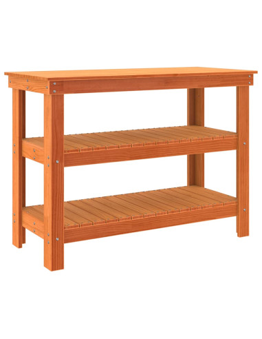 Banco da lavoro con lo scaffale Cera marrone 110,5 x 50 x 80 cm