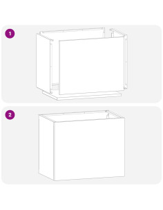 Vaso da giardino Bianco 50 x 32 x 40 cm 2