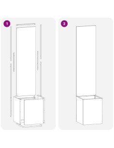 Schermo per privacy in giardino Traforo Bianco 32 x 140 cm 2