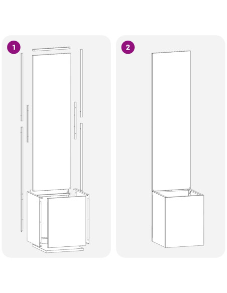 Schermo per privacy in giardino Traforo Bianco 32 x 140 cm