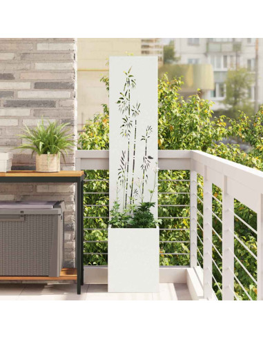 Schermo per privacy in giardino Floreale Bianco 32 x 140 cm