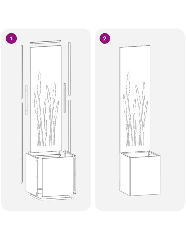 Schermo per privacy in giardino Traforo Argento 32 x 140 cm