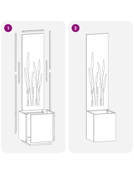 Schermo per privacy in giardino Traforo Argento 32 x 140 cm
