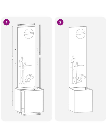 Schermo per privacy in giardino Traforo Nero 32 x 140 cm