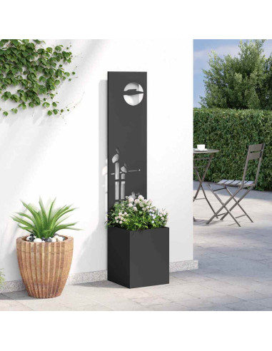Schermo per privacy in giardino Traforo Nero 32 x 140 cm