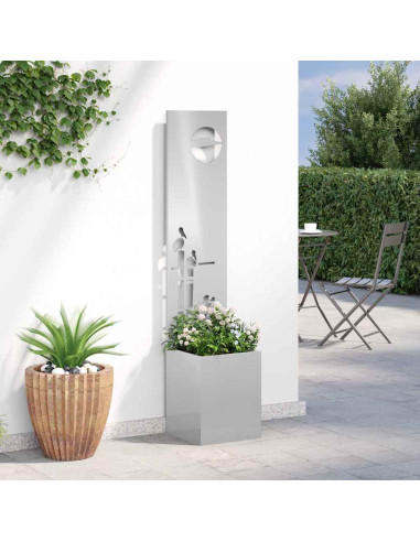 Schermo per privacy in giardino Traforo Argento 32 x 140 cm