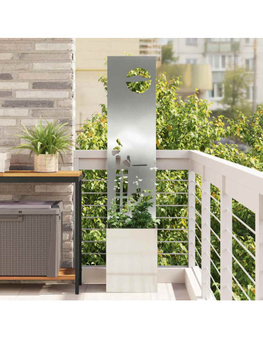 Schermo per privacy in giardino Traforo Argento 32 x 140 cm