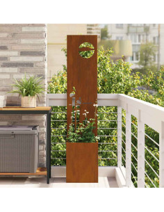 Schermo per privacy in giardino Traforo Ruggine 32 x 140 cm 2