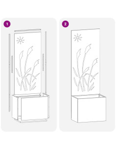 Schermo per privacy in giardino Traforo Bianco 50 x 140 cm 2