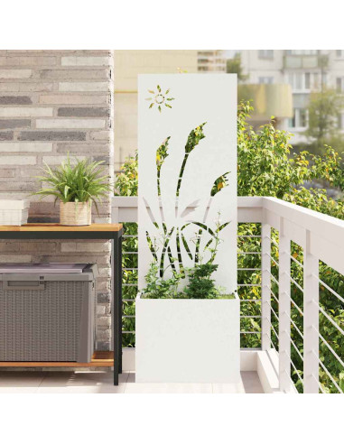 Schermo per privacy in giardino Traforo Bianco 50 x 140 cm