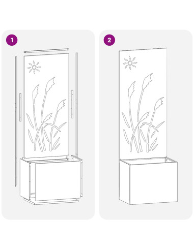 Schermo per privacy in giardino Traforo Antracite 50 x 140 cm