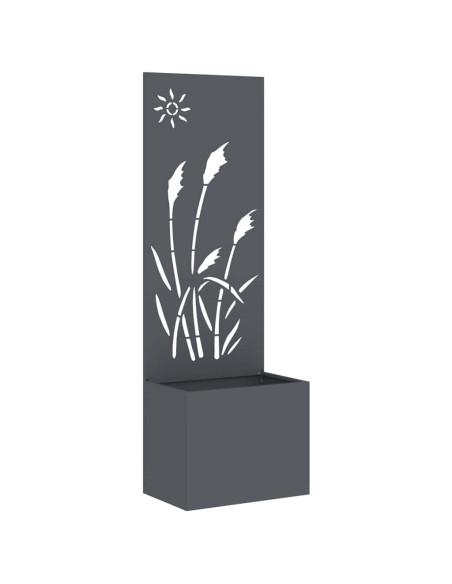 Vaso da Giardino con Pannello Decorativo Antracite 50 x 140 cm