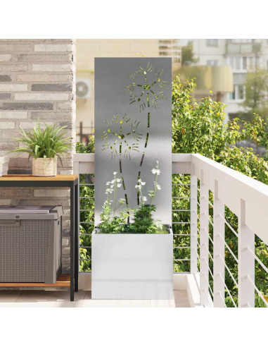 Schermo per privacy in giardino Floreale Argento 50 x 140 cm