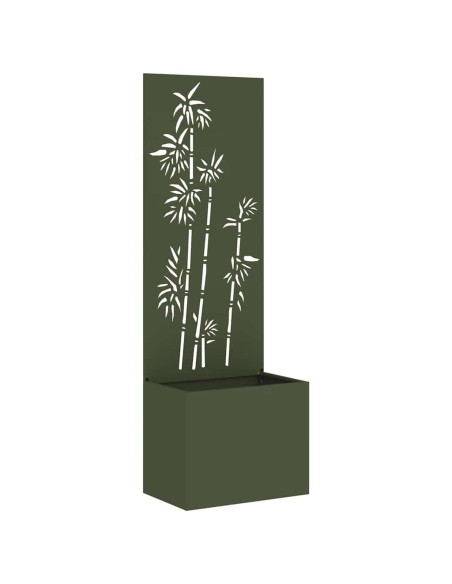 Vaso da Giardino con Pannello Decorativo Oliver verde