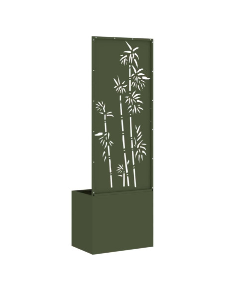 Vaso da Giardino con Pannello Decorativo Oliver verde