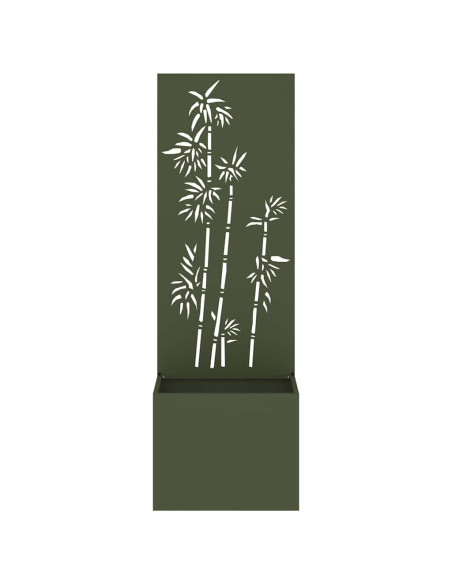 Vaso da Giardino con Pannello Decorativo Oliver verde