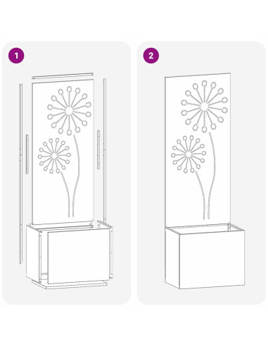 Schermo per privacy in giardino Traforo Antracite 50 x 140 cm