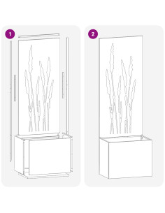 Schermo per privacy in giardino Traforo Antracite 50 x 140 cm 2
