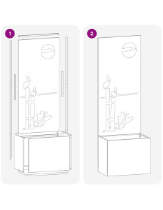 Schermo per privacy in giardino Traforo Antracite 50 x 140 cm 2