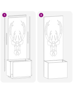 Schermo per privacy in giardino Antracite 50 x 140 cm 2