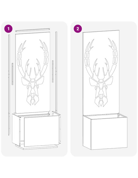 Schermo per privacy in giardino Antracite 50 x 140 cm