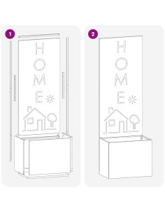 Schermo per privacy in giardino Traforo Antracite 50 x 140 cm 2