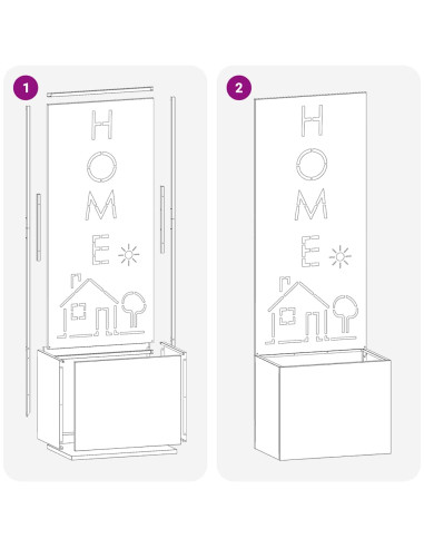 Schermo per privacy in giardino Traforo Antracite 50 x 140 cm