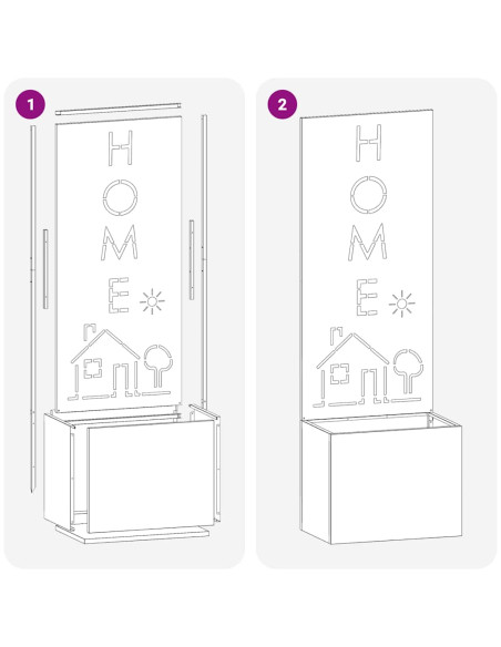 Schermo per privacy in giardino Traforo Antracite 50 x 140 cm