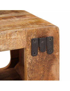 Comodino Marrone 45 x 30 x 24 cm Legno di mango massello 2