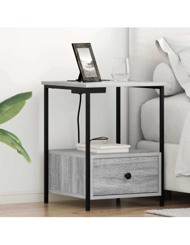 Armadio da Notte 2 pcs Grigio Sonoma 42 x 41 x 56 cm