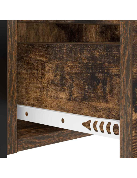 Armadio da Notte Rovere fumé 40 x 31 x 60 cm Legno multistrato