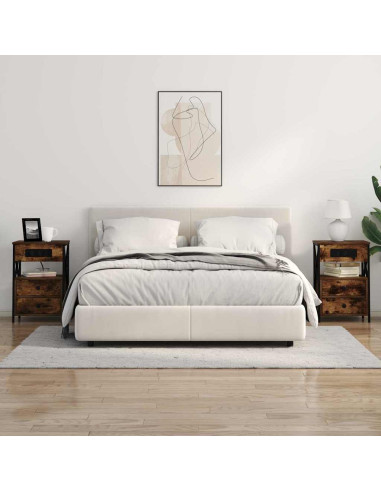 Armadio da Notte Rovere fumé 40 x 31 x 60 cm Legno multistrato