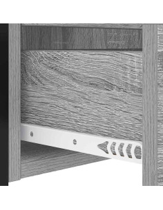 Armadio da Notte con cassetto Grigio Sonoma 40 x 31 x 60 cm 2