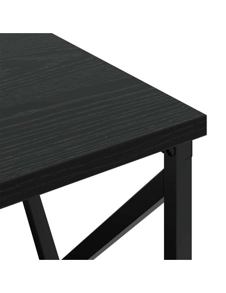 Comò con stazione di ricarica Rovere nero Legno multistrato