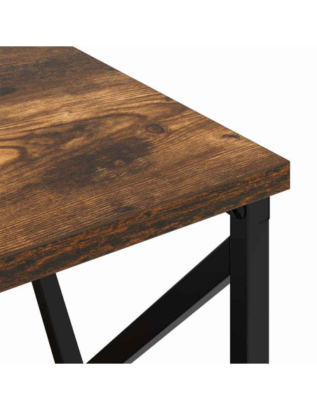 Comò con stazione di ricarica Rovere fumo Legno multistrato