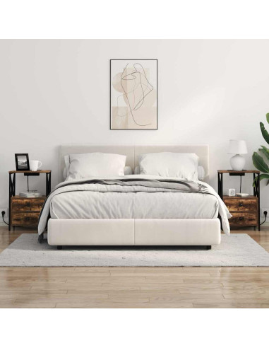 Armadio da Notte Rovere fumé 40 x 31 x 60 cm Legno multistrato