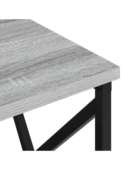 Comò con stazione di ricarica Grigio sonoma Legno multistrato