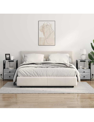 Armadio da Notte 2 pcs Grigio Sonoma 40 x 31 x 60 cm