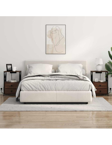 Armadio da Notte 2 pcs Rovere Marrone 40 x 31 x 60 cm